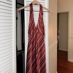 Reformation Daniela Silk Dress in Rio Stripe